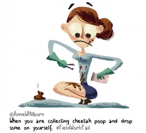 cheetah poop illustration